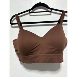 Truekind Bra 2XL Brown Supportive Comfort Wireless Shaping Stretch Back Closure